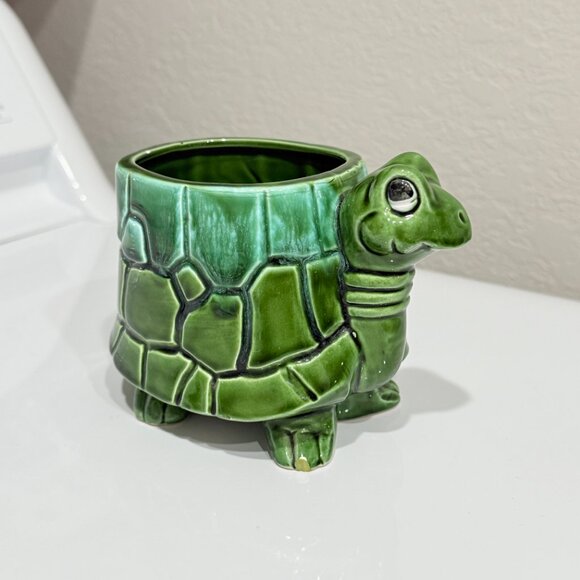 Vintage Majolica Inarco Turtle Planter made in Japan - Picture 11 of 17